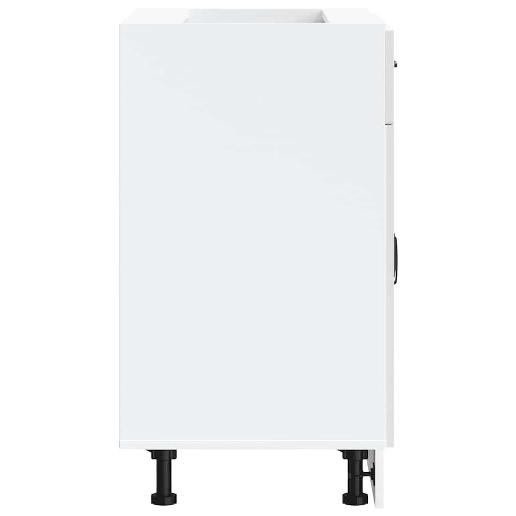 High Gloss White Engineered Wood Kitchen Storage Cabinet