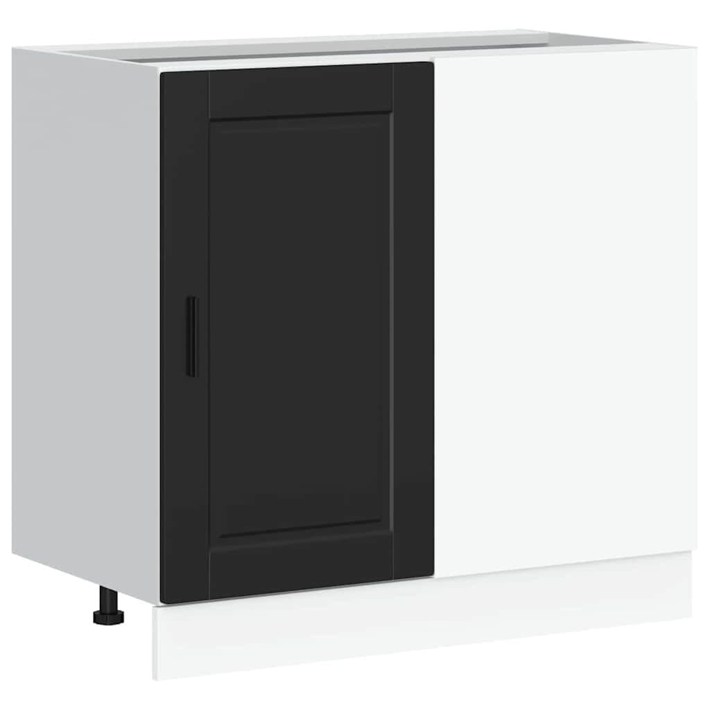 Black Engineered Wood Kitchen Base Cabinet