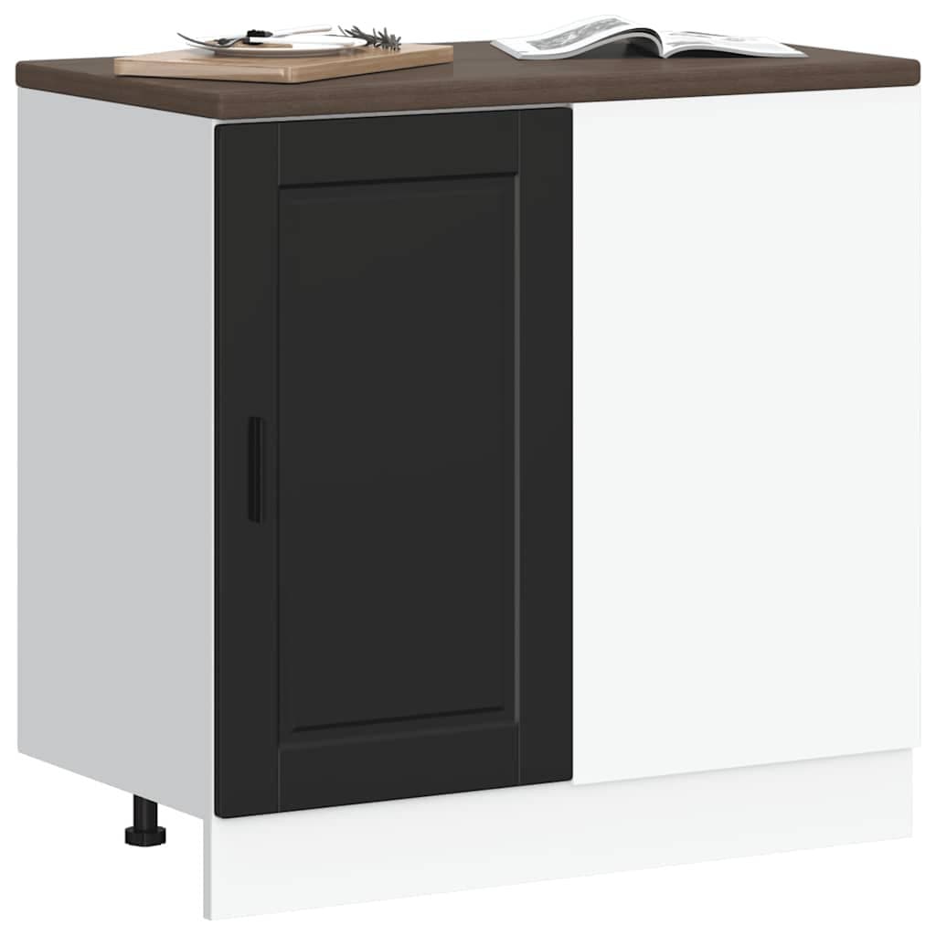 Black Engineered Wood Kitchen Base Cabinet