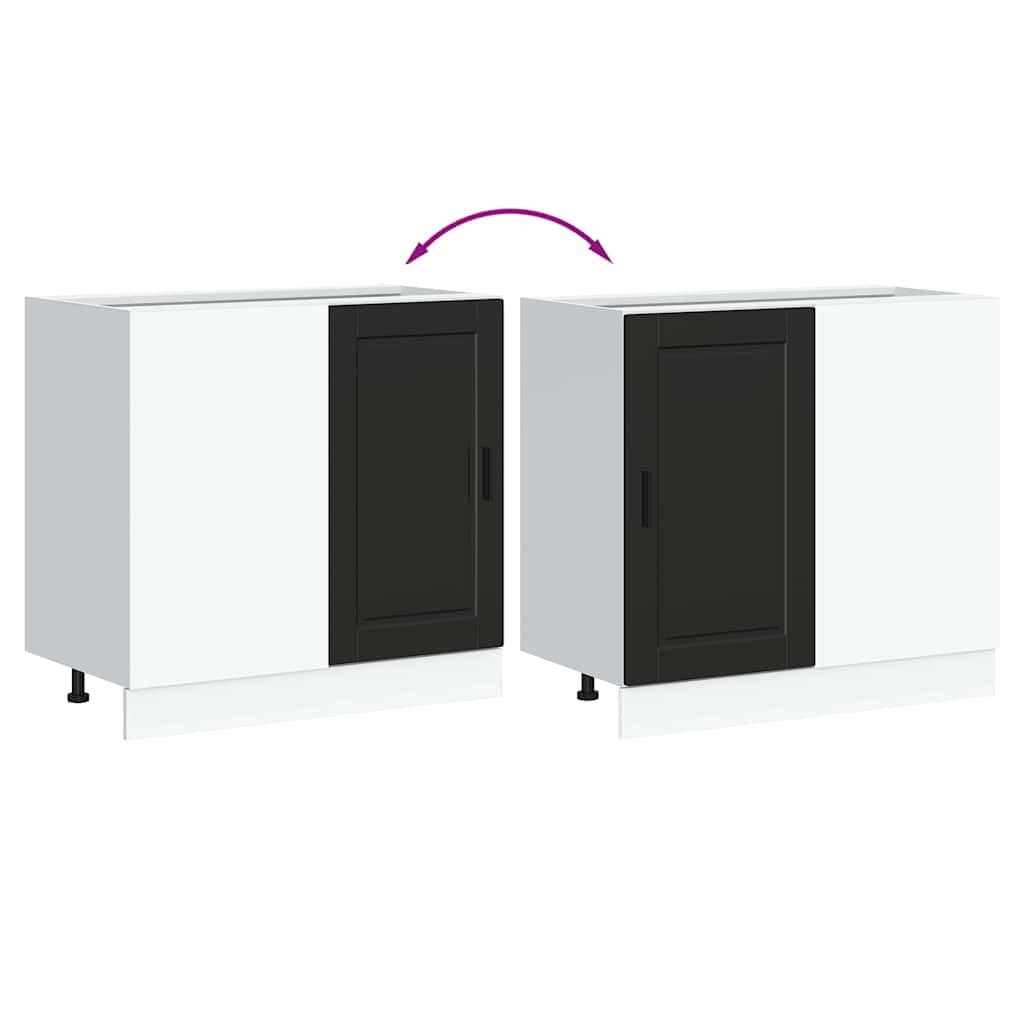 Black Engineered Wood Kitchen Base Cabinet