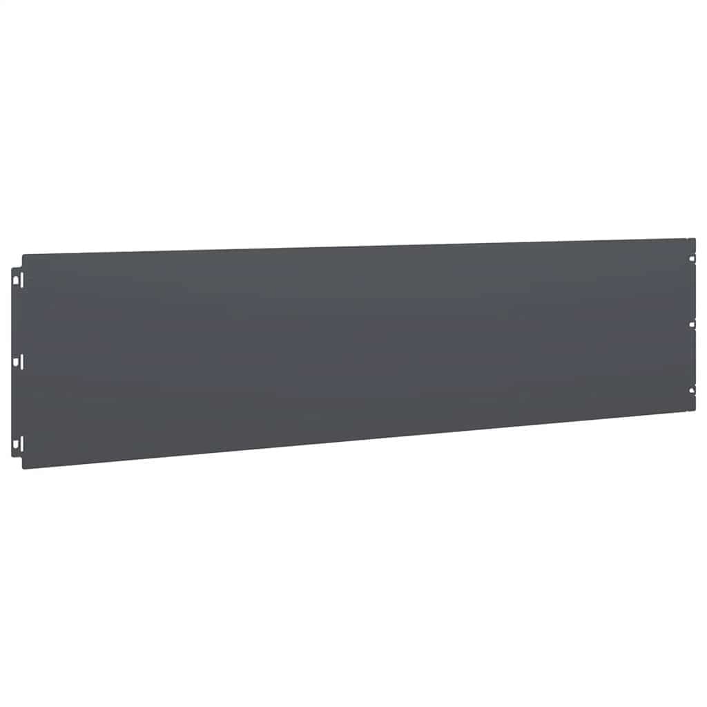 Lawn Edging Set of 20 Pieces in Anthracite Steel