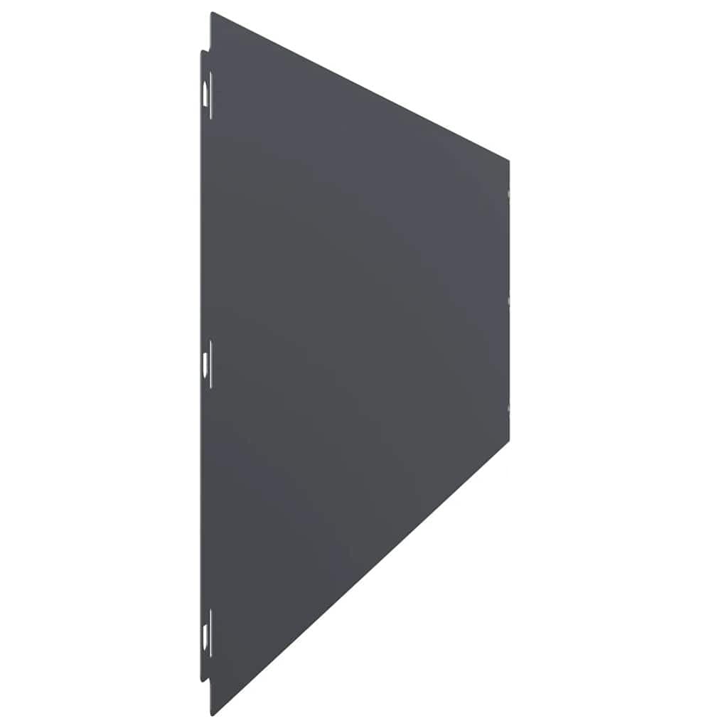 Lawn Edging Set of 20 Pieces in Anthracite Steel