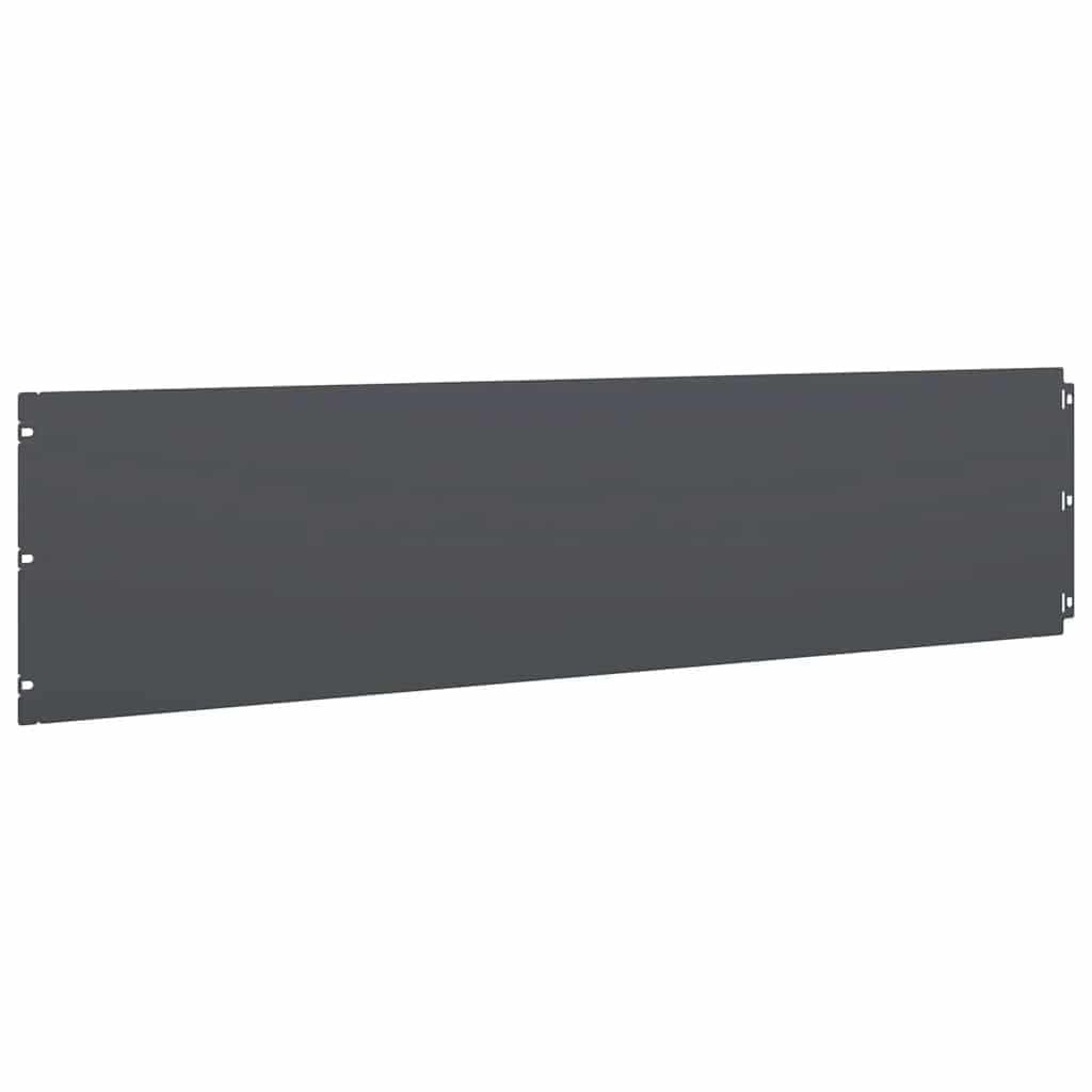 Lawn Edging Set of 20 Pieces in Anthracite Steel