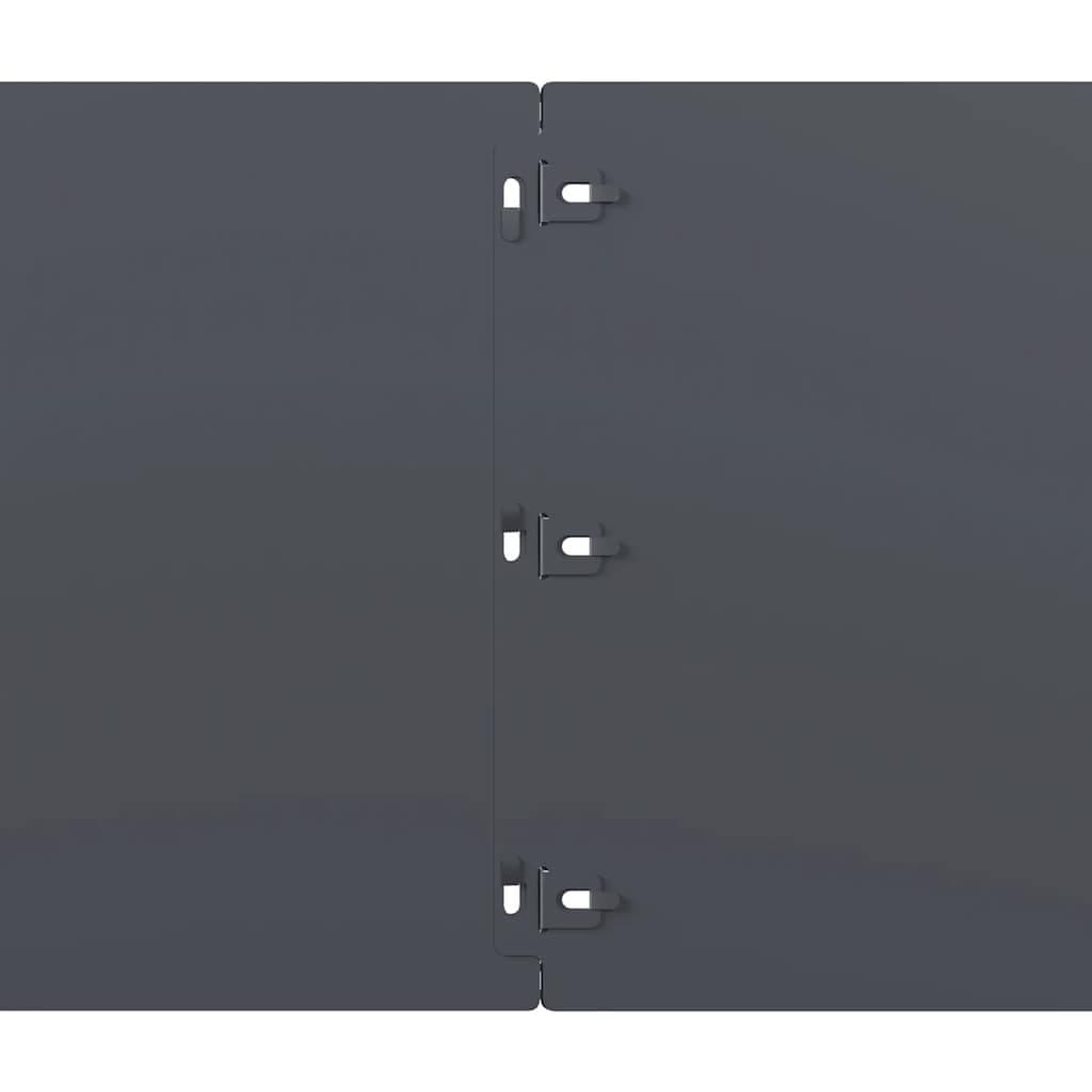 Lawn Edging Set of 20 Pieces in Anthracite Steel