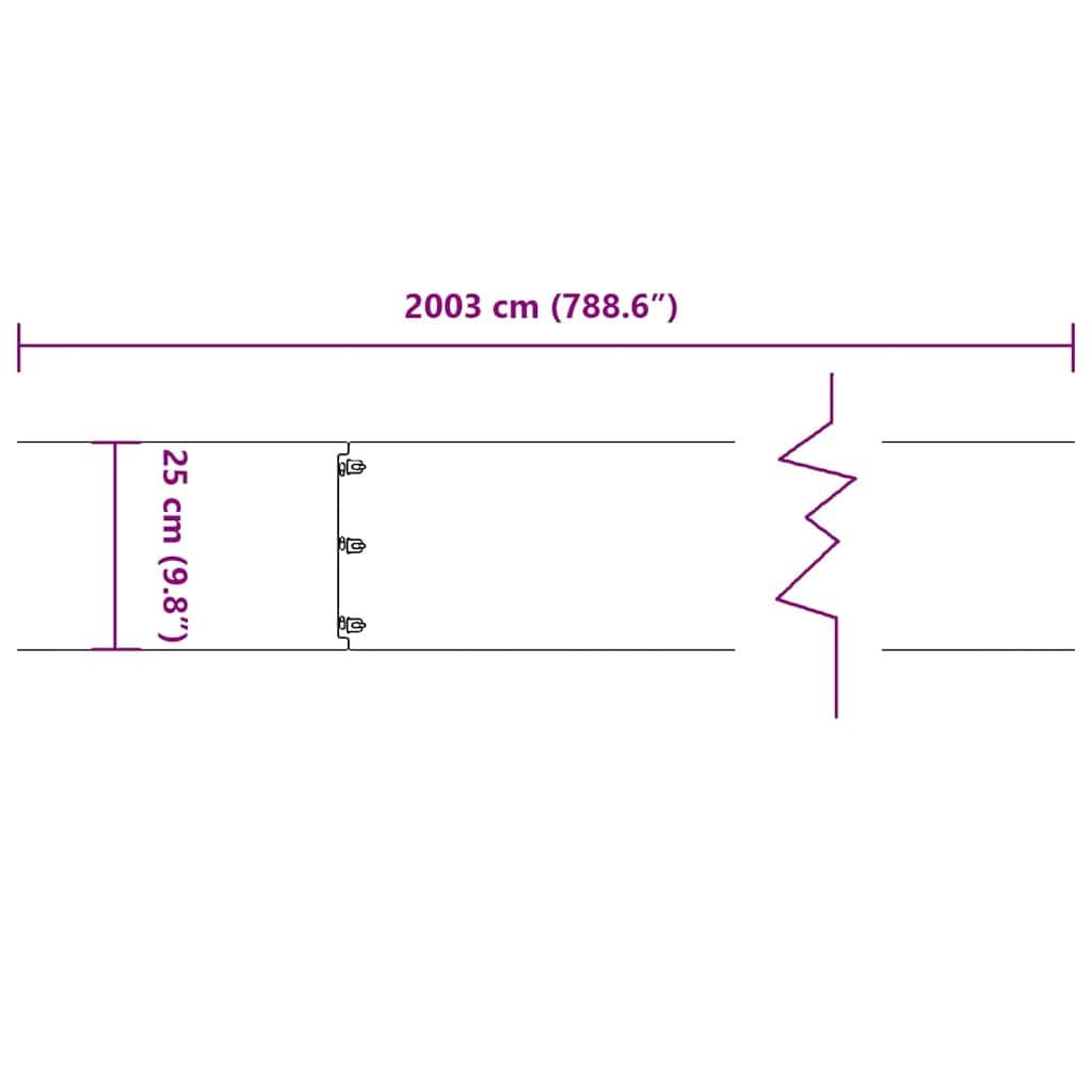 Lawn Edging Set of 20 Pieces in Anthracite Steel