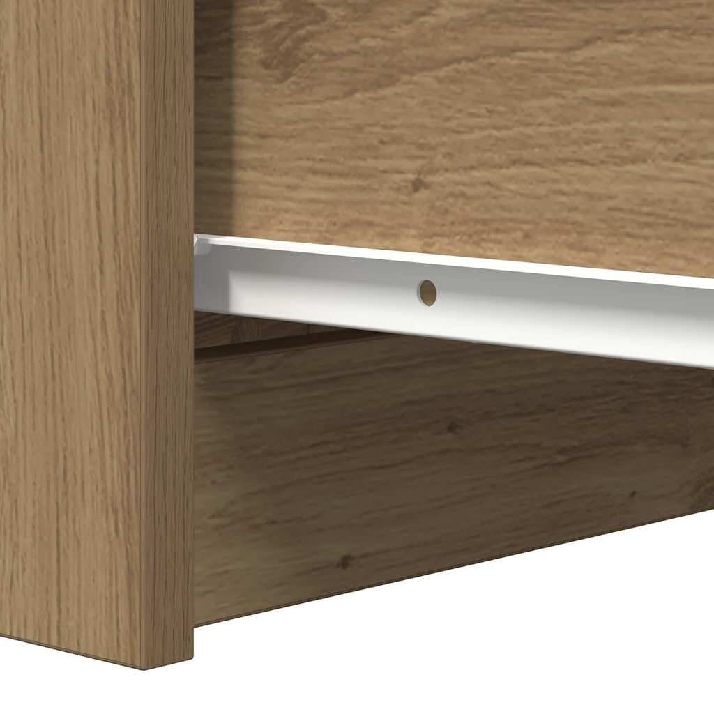 Brown Engineered Wood Sideboard with Drawers