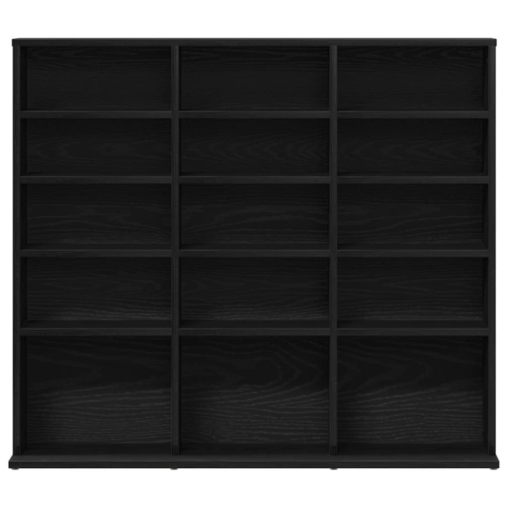 Black Oak CD Cabinet 100x23x89.5cm Media Organiser