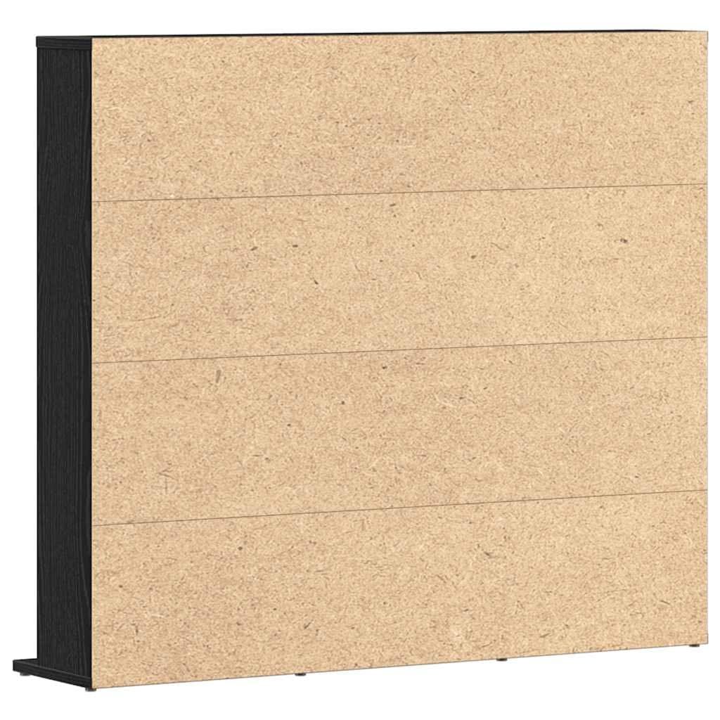 Black Oak CD Cabinet 100x23x89.5cm Media Organiser