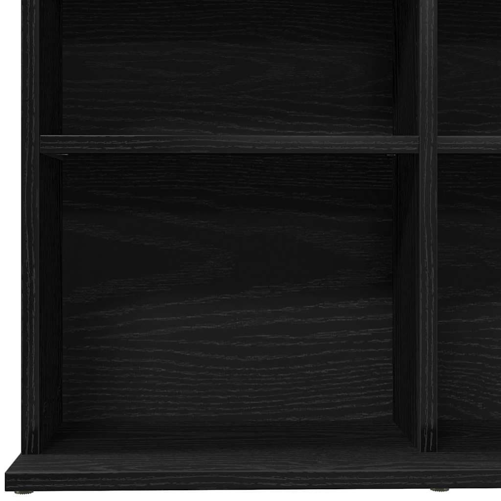 Black Oak CD Cabinet 100x23x89.5cm Media Organiser