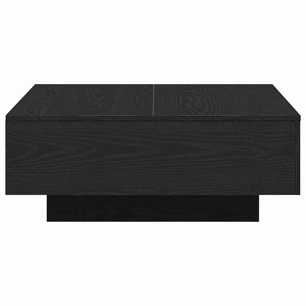Black Oak Coffee Table 80x80x31cm with Engineered Wood Build