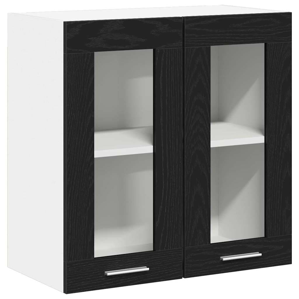 Engineered Wood Hanging Kitchen Cabinet in Black Oak