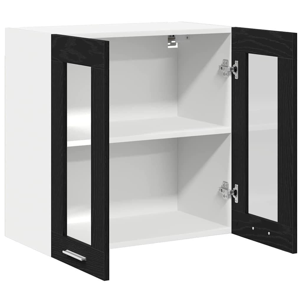 Engineered Wood Hanging Kitchen Cabinet in Black Oak