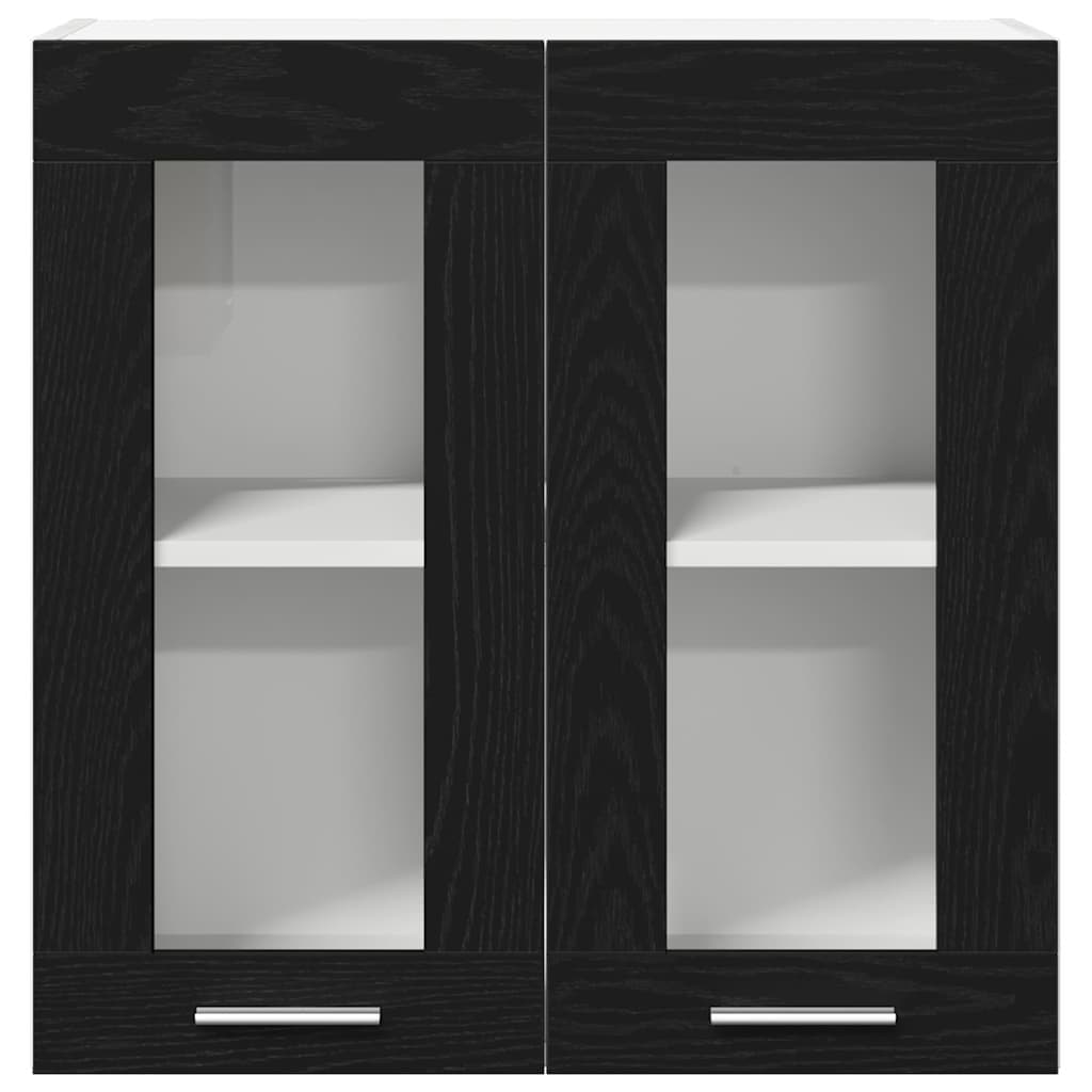 Engineered Wood Hanging Kitchen Cabinet in Black Oak