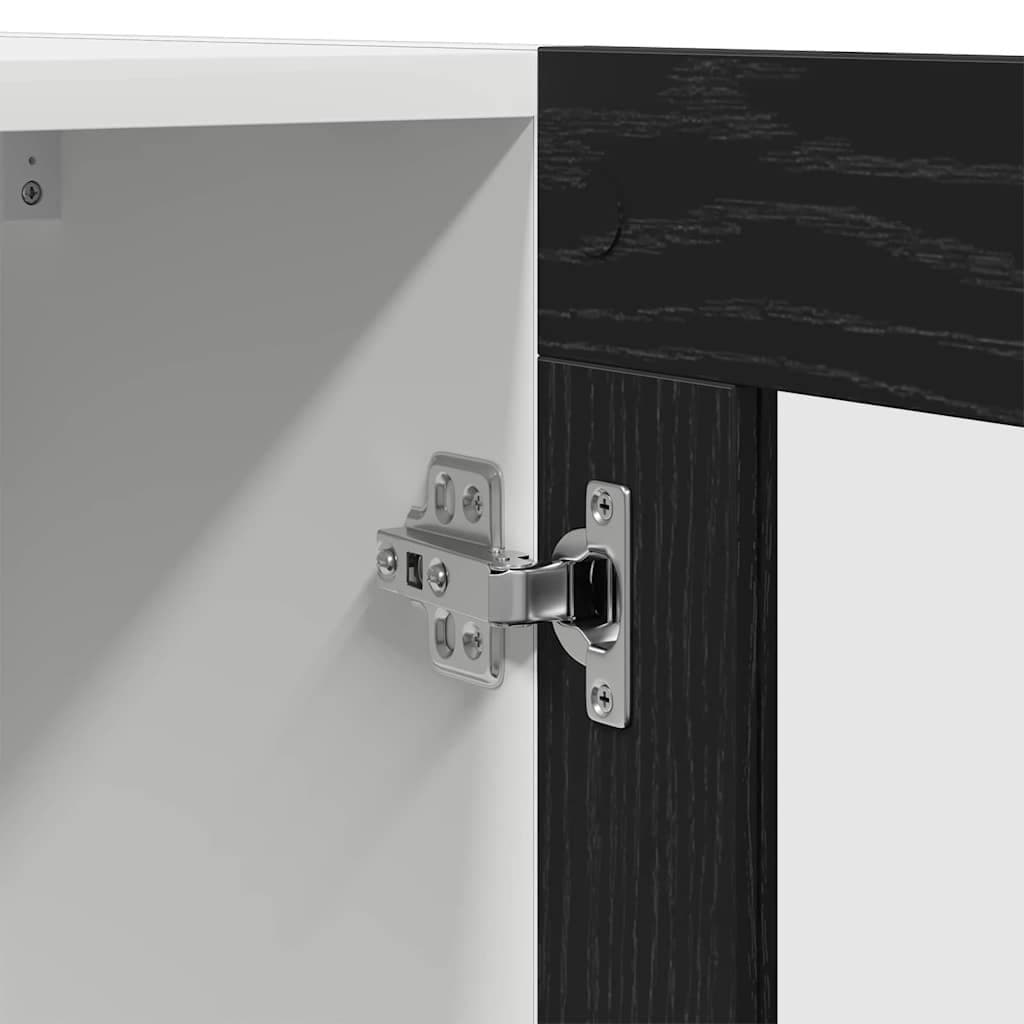 Engineered Wood Hanging Kitchen Cabinet in Black Oak