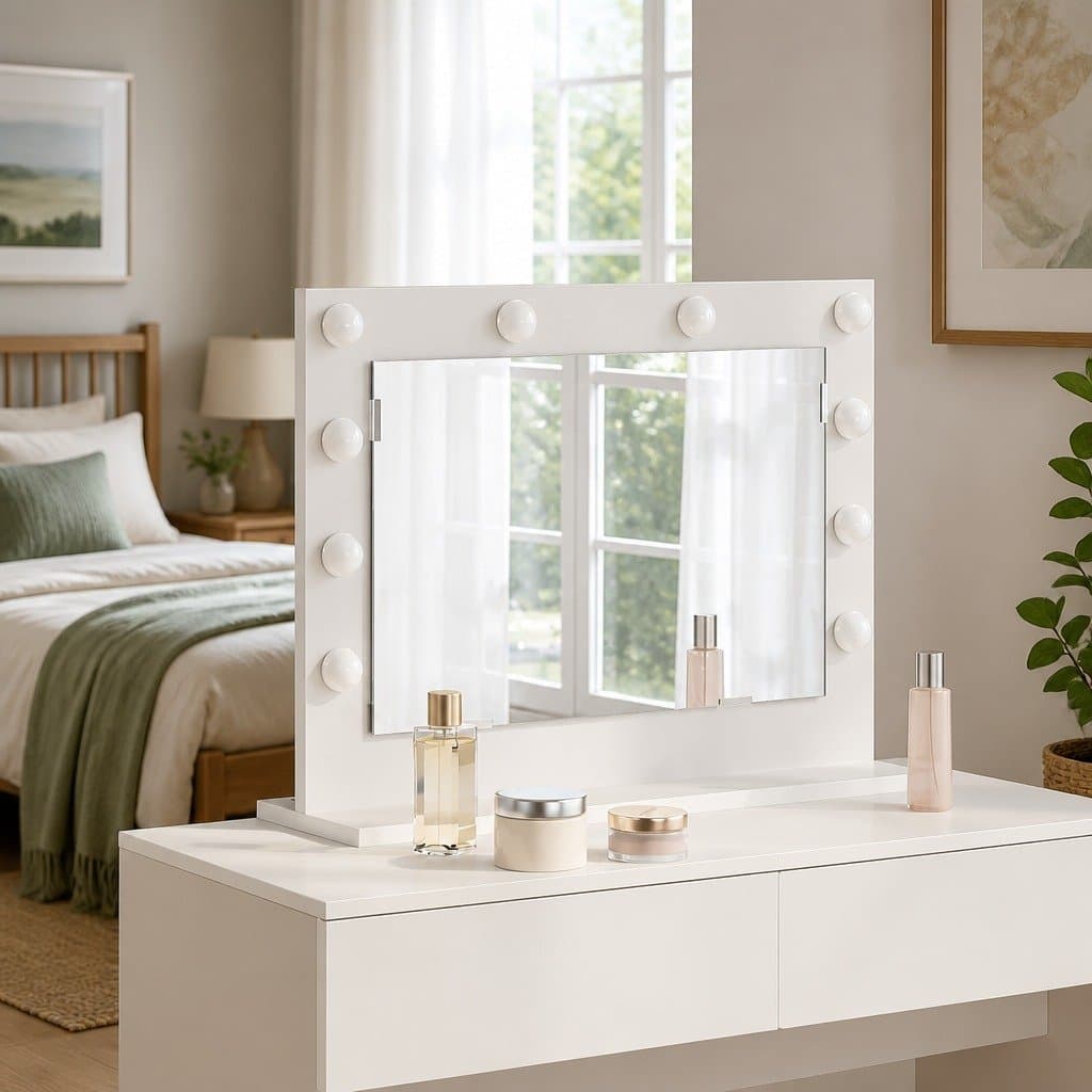 LED Vanity Mirror with Integrated Lighting 60x45x18cm