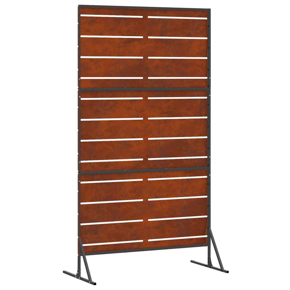Garden Privacy Screen 100x50x180cm Steel Cut-Out Design Outdoor Patio Fence