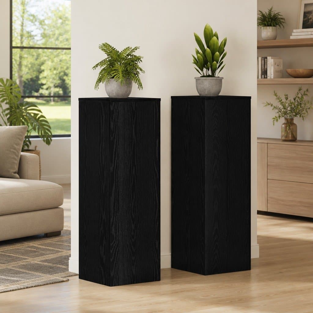Black Oak Plant Stand 33x33x100cm