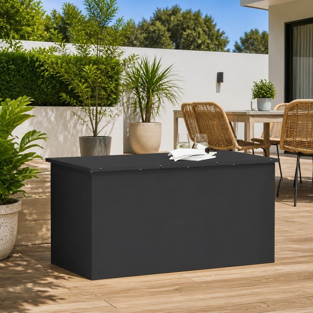 Steel Garden Storage Cushion Box for Outdoor Use