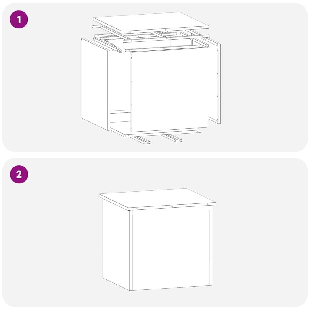 Steel Outdoor Storage Cushion Box 55x50.5x50cm