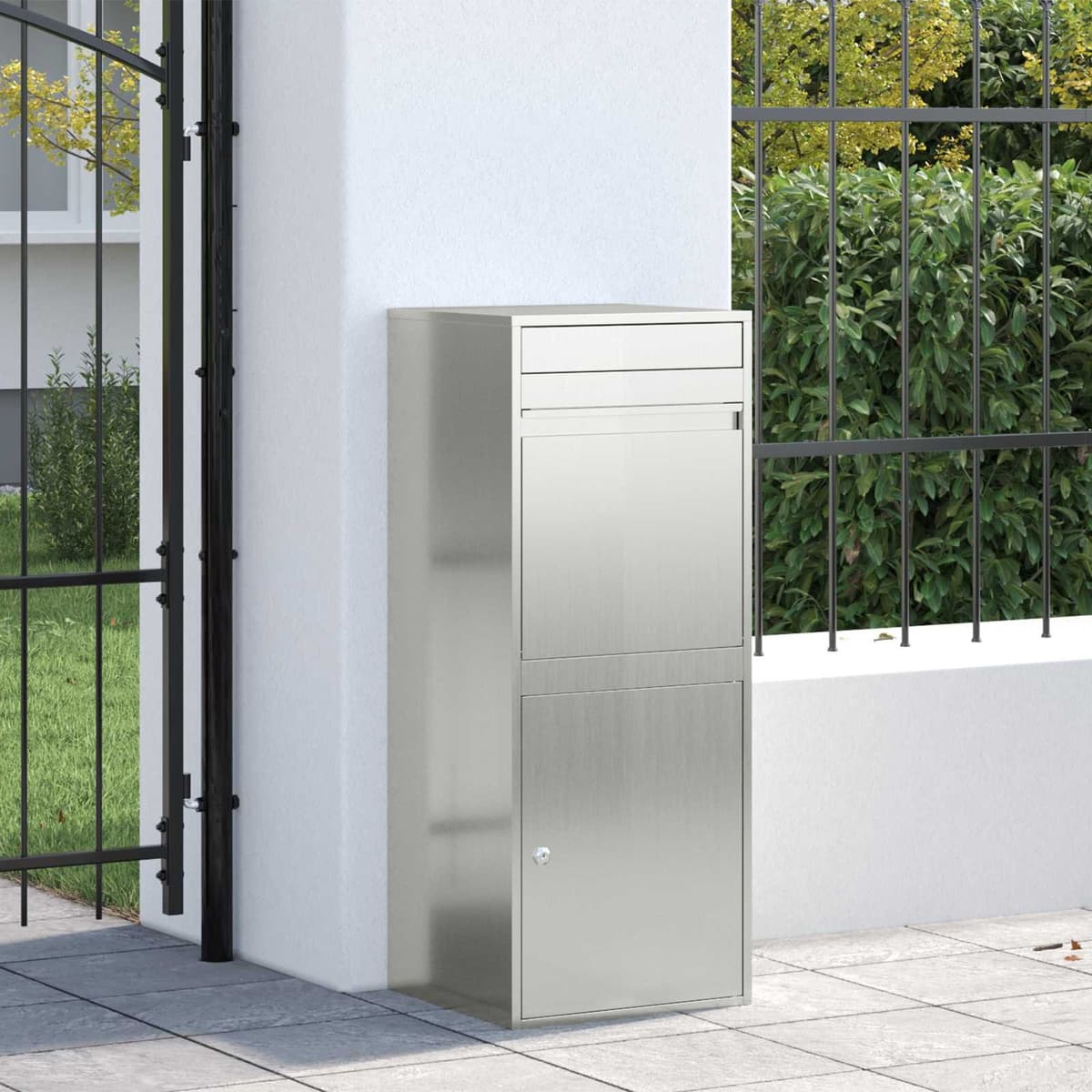 Outdoor Parcel Drop Box with Secure Latch Door