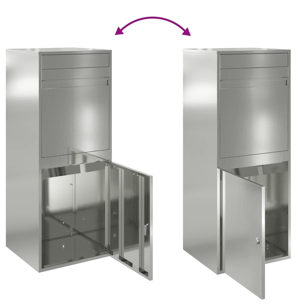 Outdoor Parcel Drop Box with Secure Latch Door