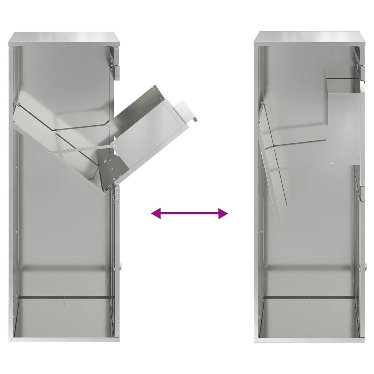Outdoor Parcel Drop Box with Secure Latch Door