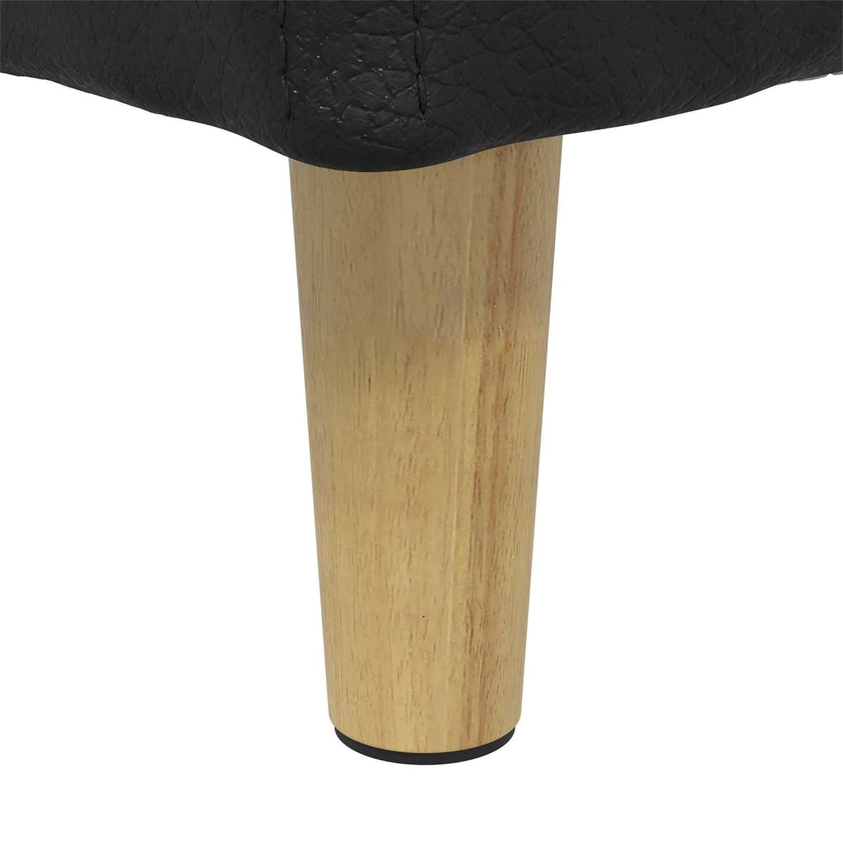 Black Tufted Storage Ottoman with Hidden Compartment