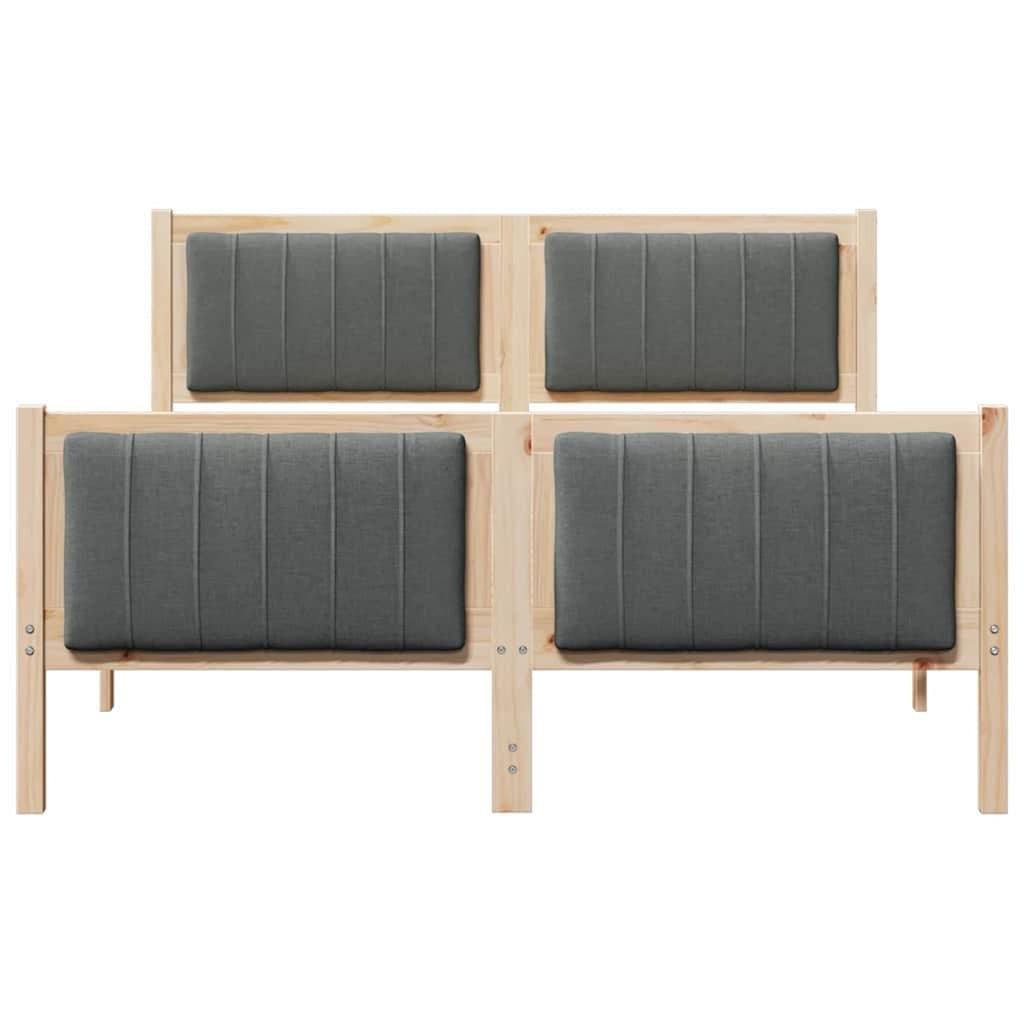 Solid Pine Wood Platform Bed Frame 135 x 190 cm