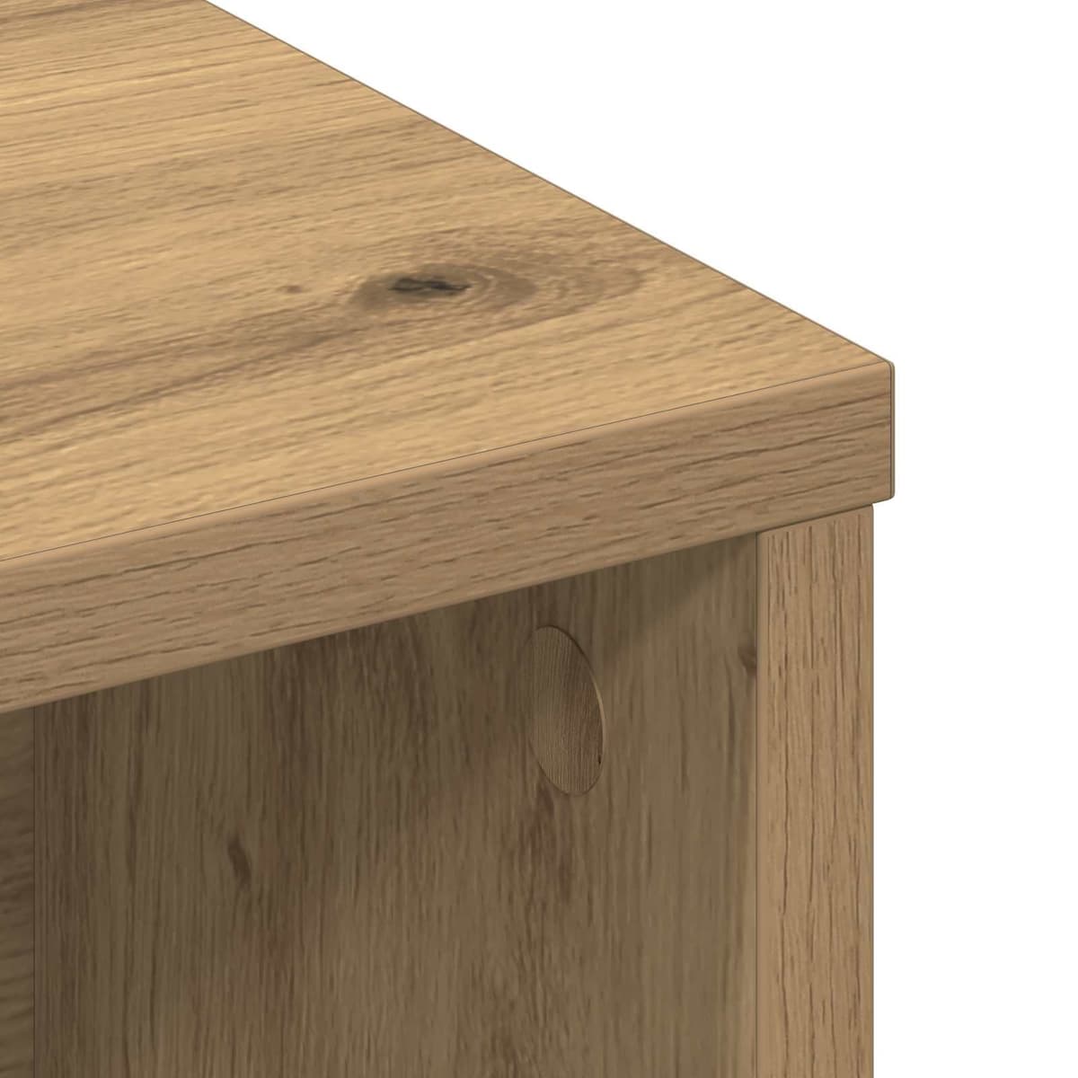 Brown Engineered Wall-Mounted Headboard Cabinet with Shelves