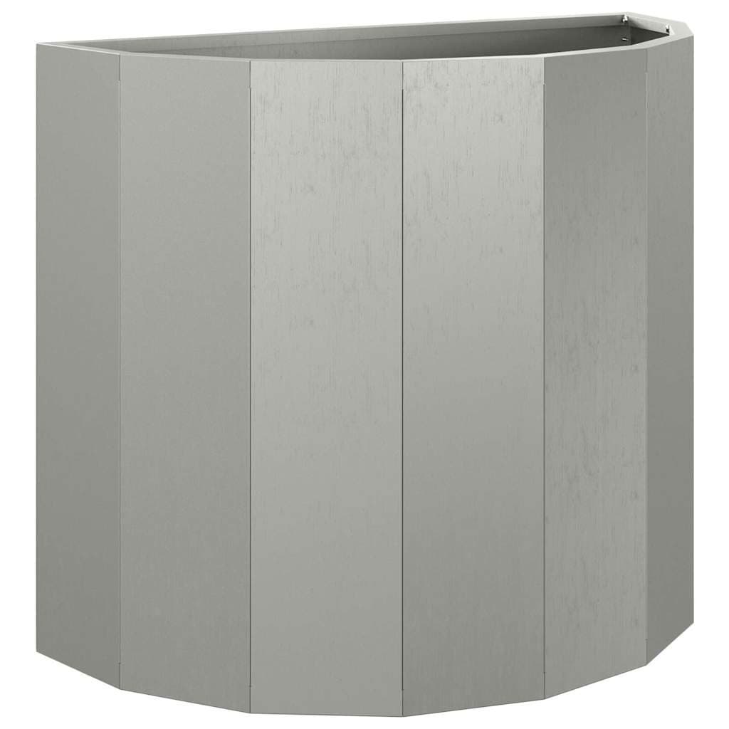 Half Round Garden Planter in Brown Steel 60x30x50cm