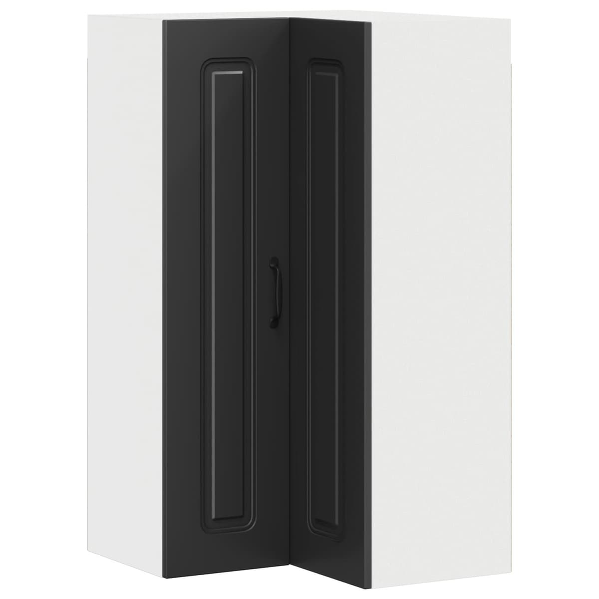 Engineered Wood Black Kitchen Cabinet with Dishwasher Panel