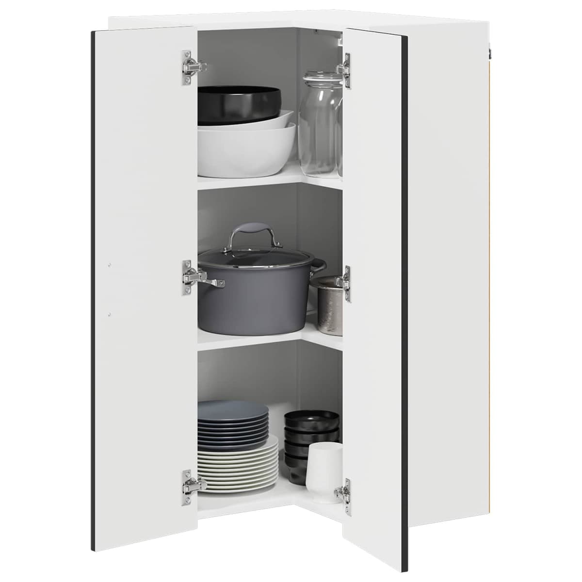 Engineered Wood Black Kitchen Cabinet with Dishwasher Panel