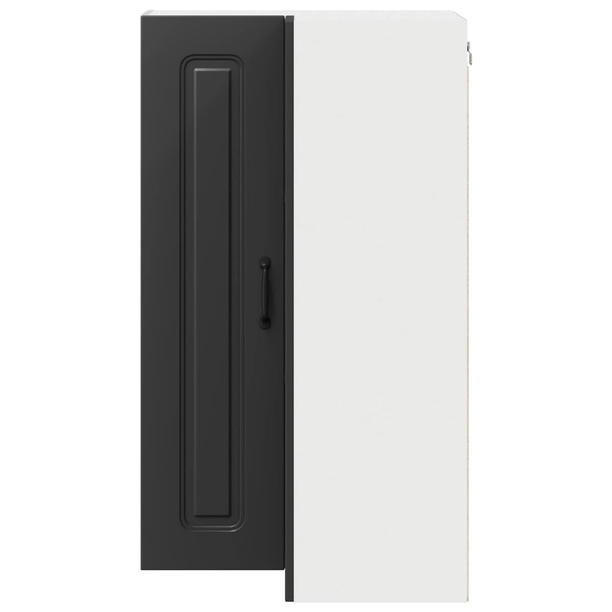 Engineered Wood Black Kitchen Cabinet with Dishwasher Panel