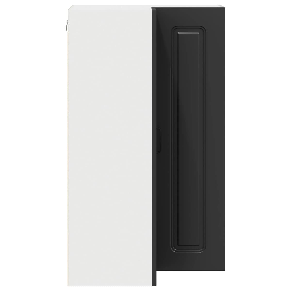 Engineered Wood Black Kitchen Cabinet with Dishwasher Panel