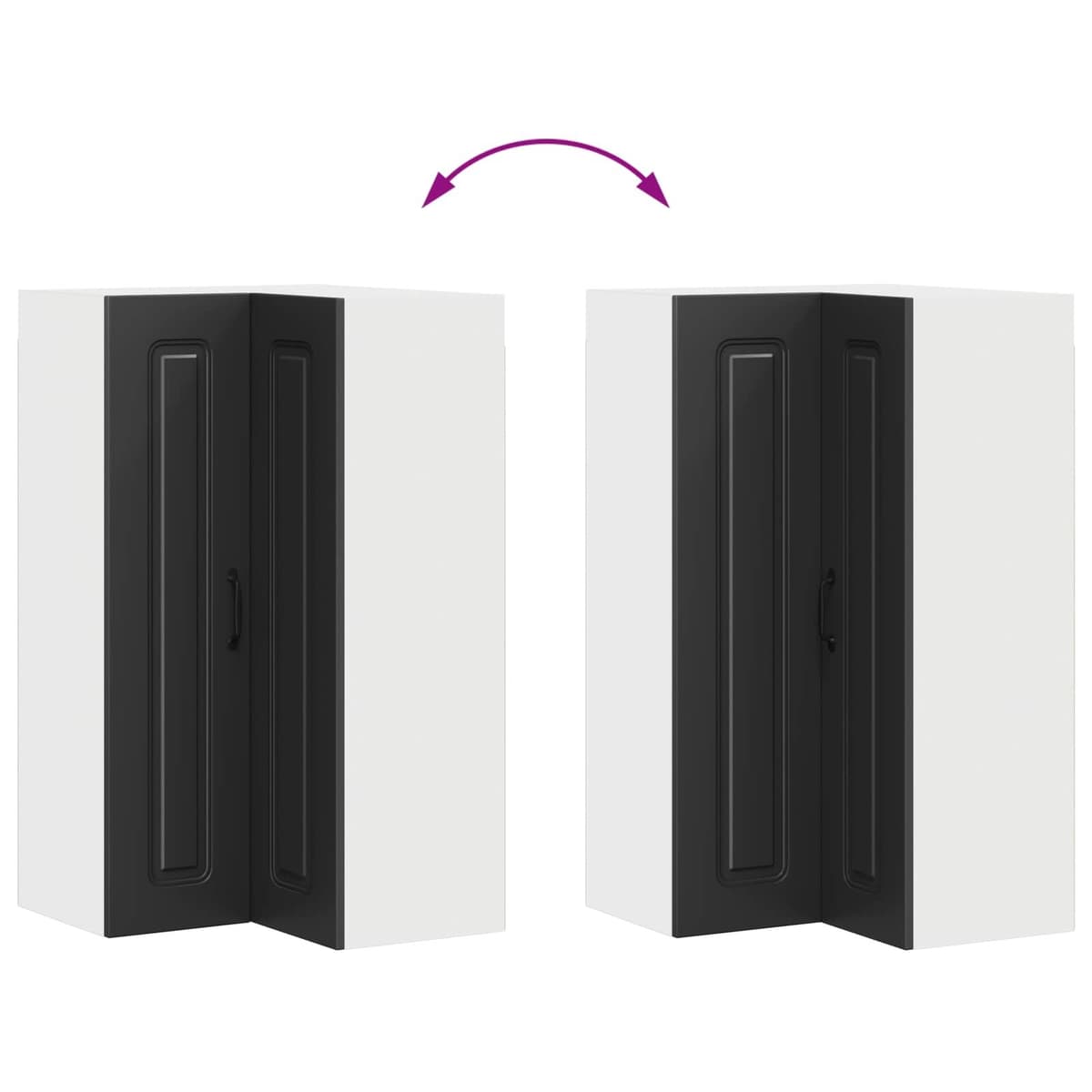 Engineered Wood Black Kitchen Cabinet with Dishwasher Panel