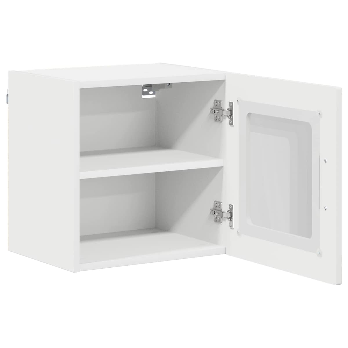 White Wall Glass Cabinet for Kitchen Storage