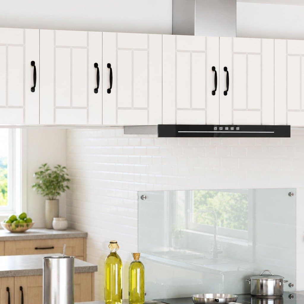 White Wall Cabinet for Kitchen Storage