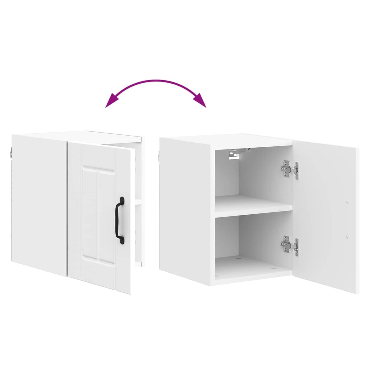 White Wall Cabinet for Kitchen Storage