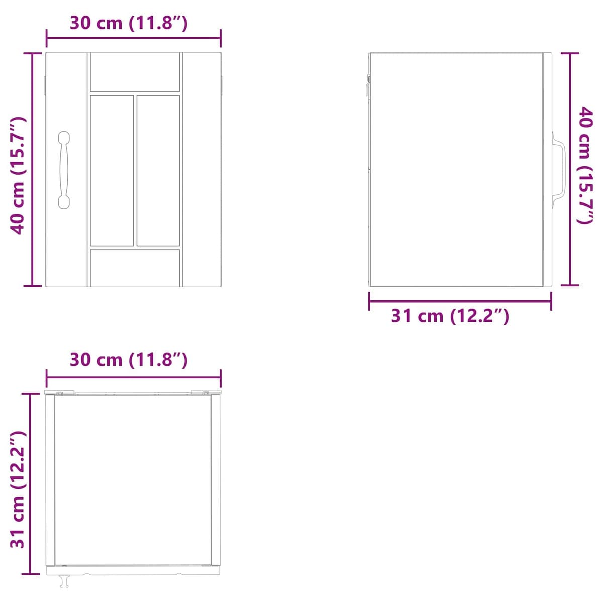 White Wall Cabinet for Kitchen Storage