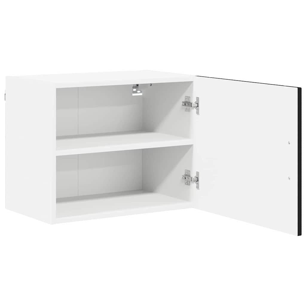 Black Engineered Wood Wall Cabinet for Kitchen
