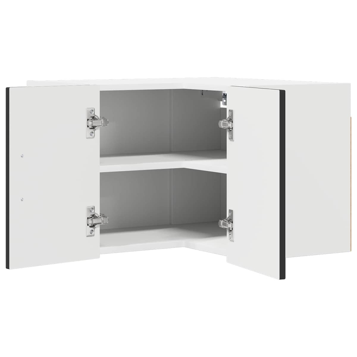 Black Wall Corner Cabinet for Kitchen Storage
