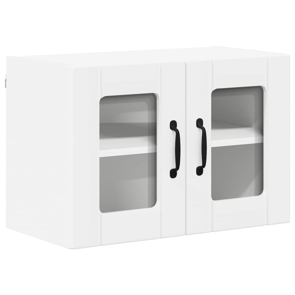 White Glass Wall Cabinet for Kitchen Storage