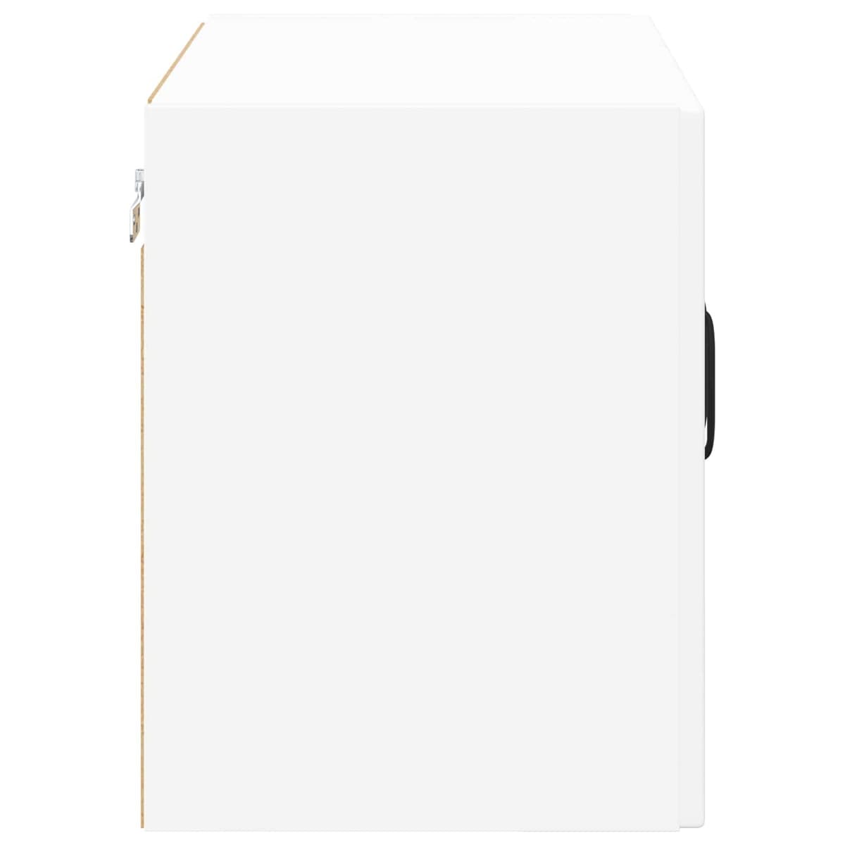 White Glass Wall Cabinet for Kitchen Storage