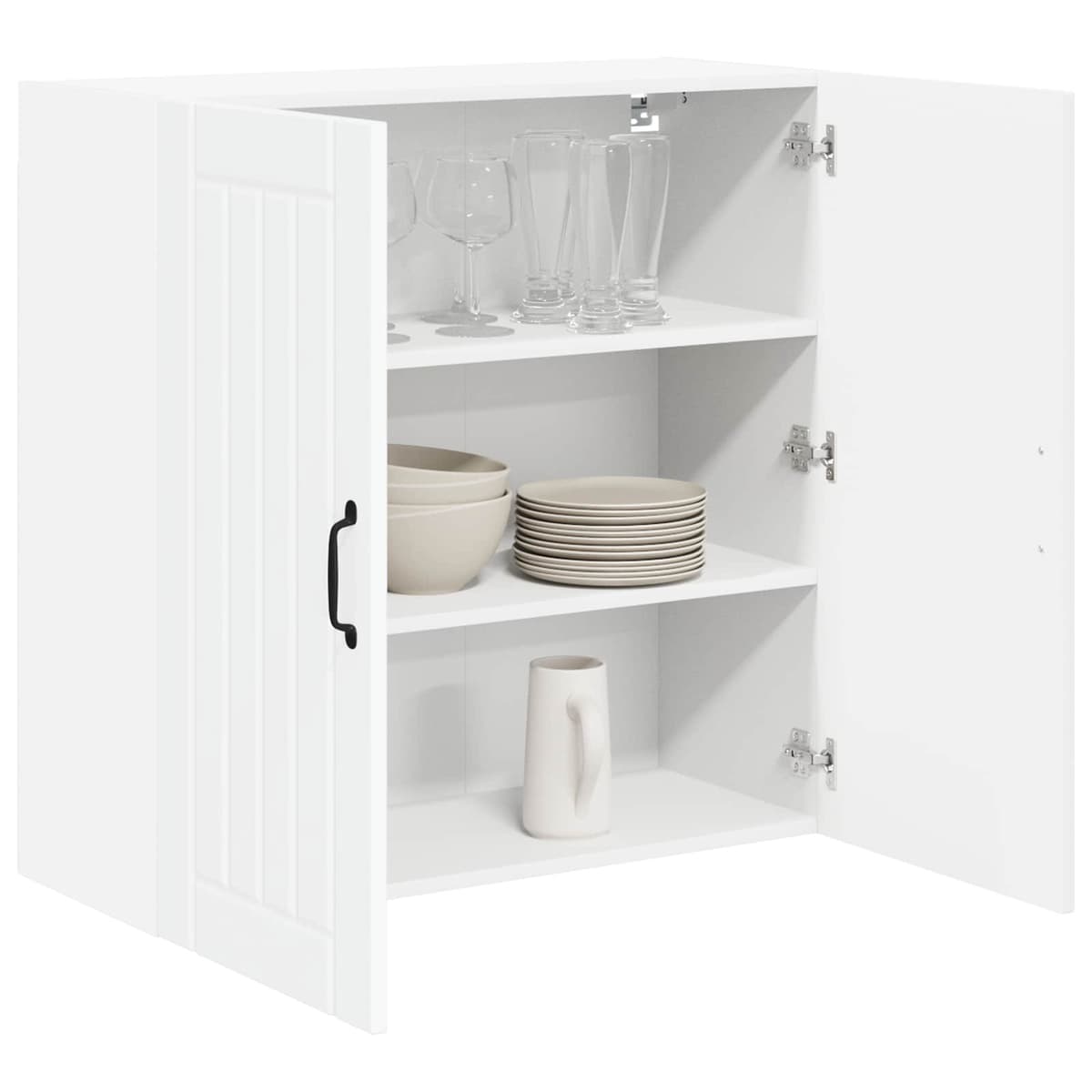 Wall Cabinet White Kitchen Storage Dishwasher Panel Engineered Wood 80x31x80cm