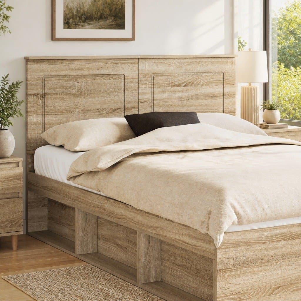 Engineered Wood Wall-Mounted Headboard, 100 cm
