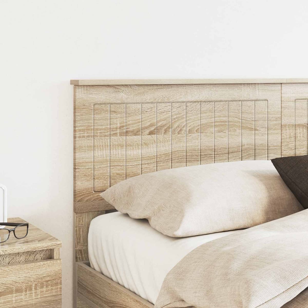 Headboard Sonoma Oak Engineered Wood Modern Minimalist Bedroom Furniture Brown