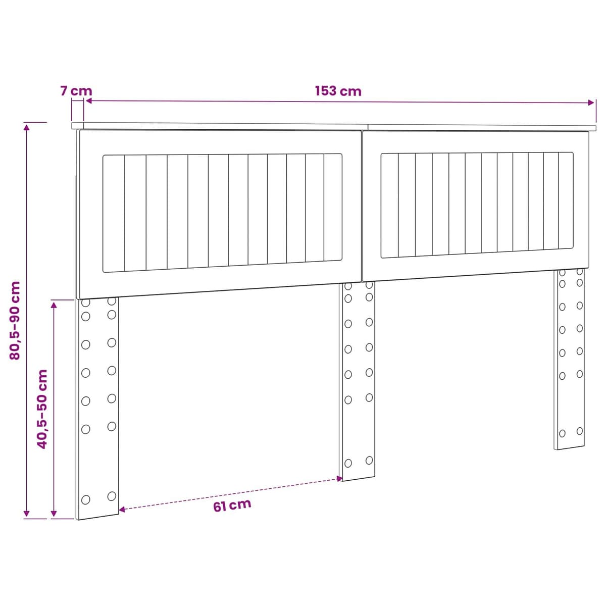 Headboard Sonoma Oak Engineered Wood Modern Minimalist Bedroom Furniture Brown
