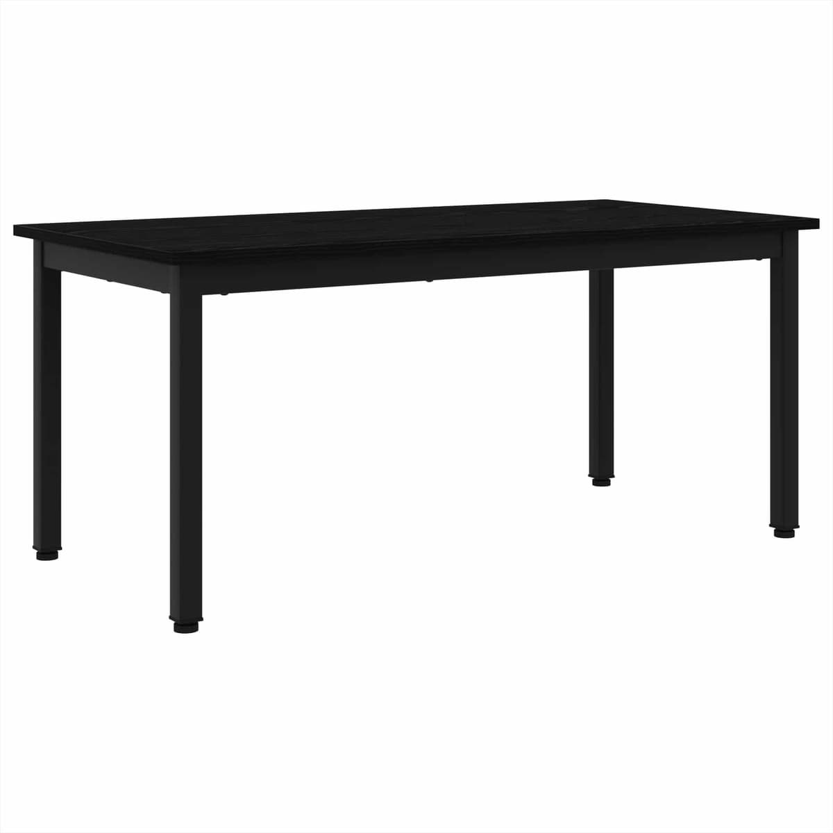 Coffee Table Black Rectangular Modern Living Room Accent Table Engineered Wood