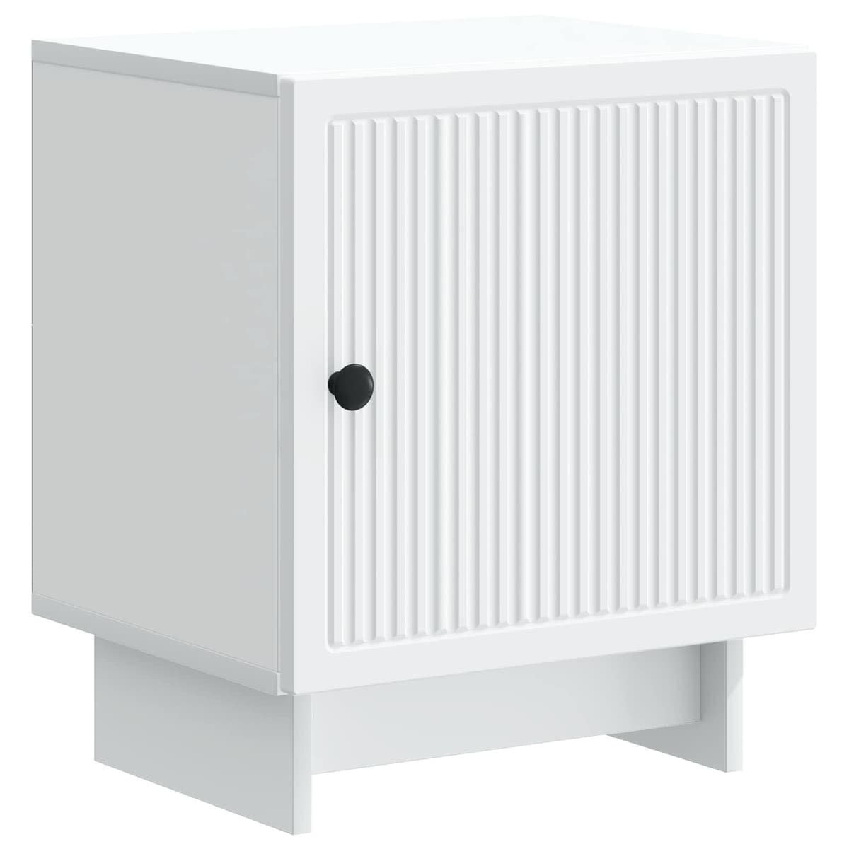 Bedside Cabinet White Modern Storage Nightstand Compact Bedroom Furniture