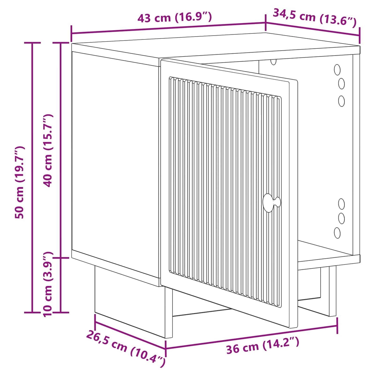 Bedside Cabinet White Modern Storage Nightstand Compact Bedroom Furniture